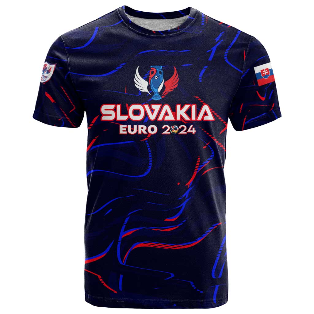 Personalized Slovakia Football 2024 T-Shirt Trophy Wing Style Graphic Tee