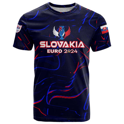 Personalized Slovakia Football 2024 T-Shirt Trophy Wing Style Graphic Tee