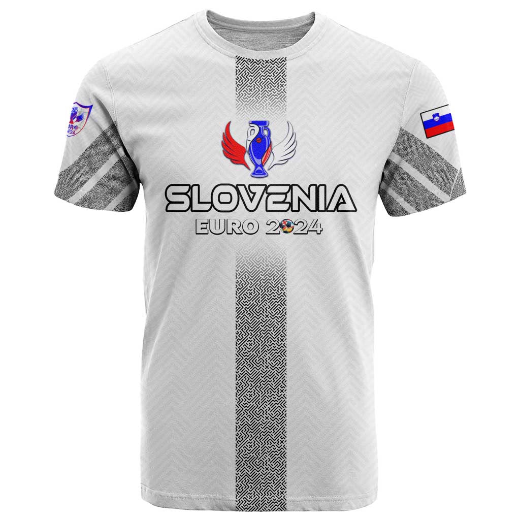 Personalized Slovenia Football 2024 T-Shirt Trophy Wing Style Graphic Tee
