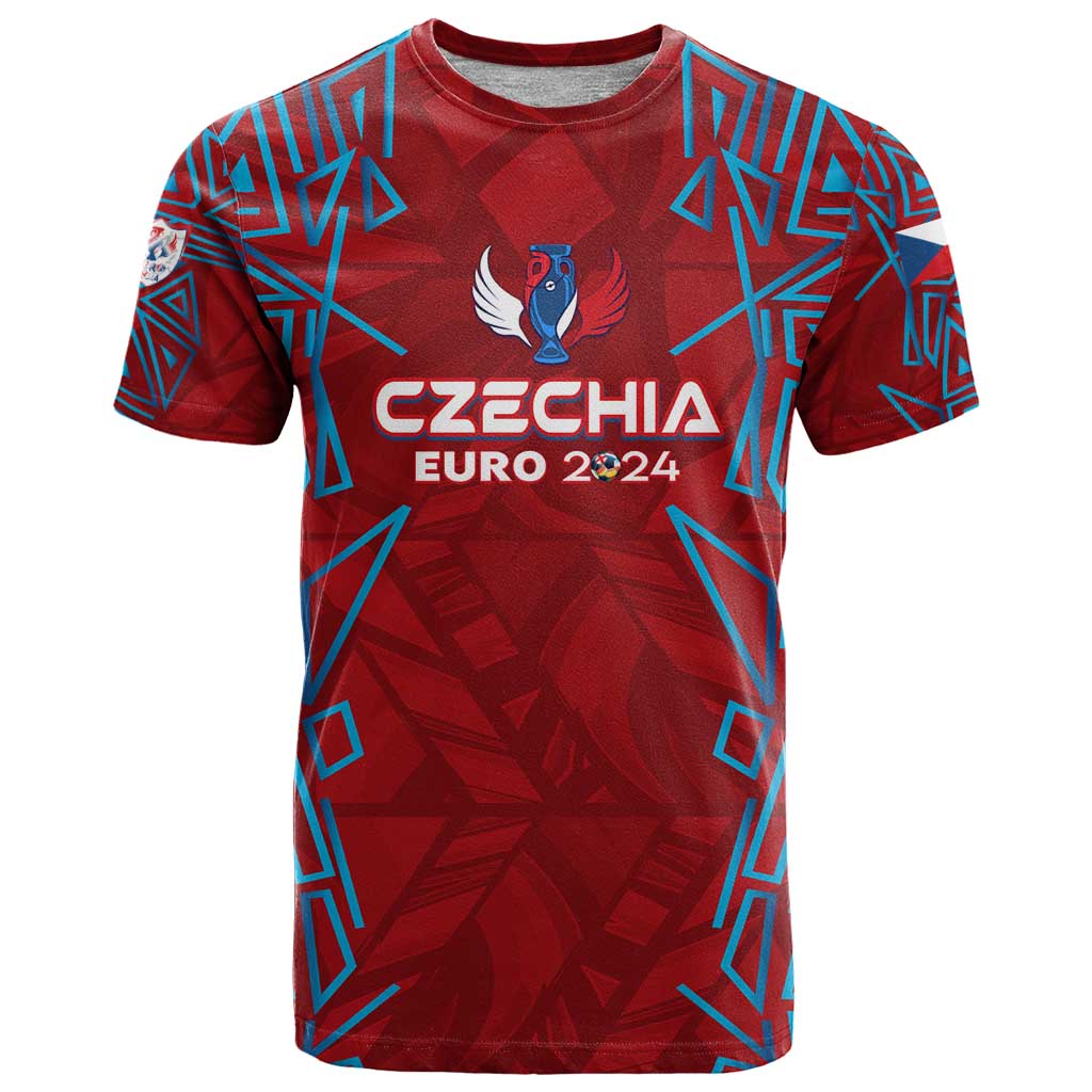 Personalized Czech Republic Football 2024 T-Shirt Trophy Wing Style Graphic Tee