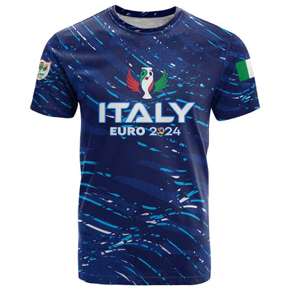 Personalized Italy Football 2024 T-Shirt Trophy Wing Style Graphic Tee