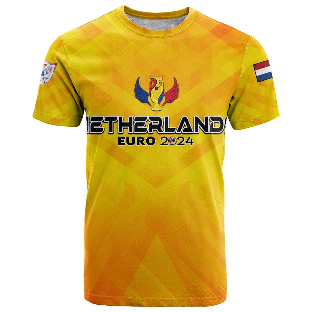 Personalized Netherlands Football 2024 T-Shirt Trophy Wing Style Graphic Tee