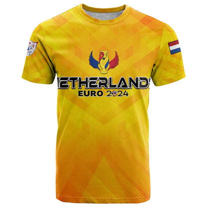 Personalized Netherlands Football 2024 T-Shirt Trophy Wing Style Graphic Tee
