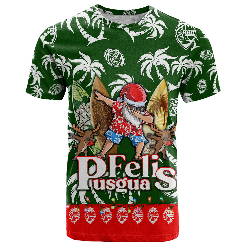 Guam Christmas T-Shirt Felis Pusgua Tropical Xmas Patterns Graphic Tee