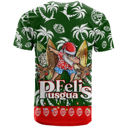 Guam Christmas T-Shirt Felis Pusgua Tropical Xmas Patterns Graphic Tee