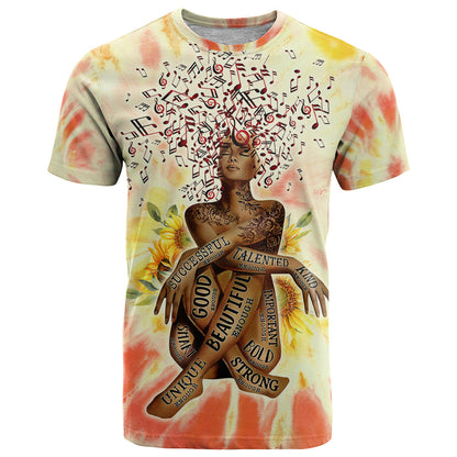 Black Queen Tie Dye T-Shirt Graphic Tee