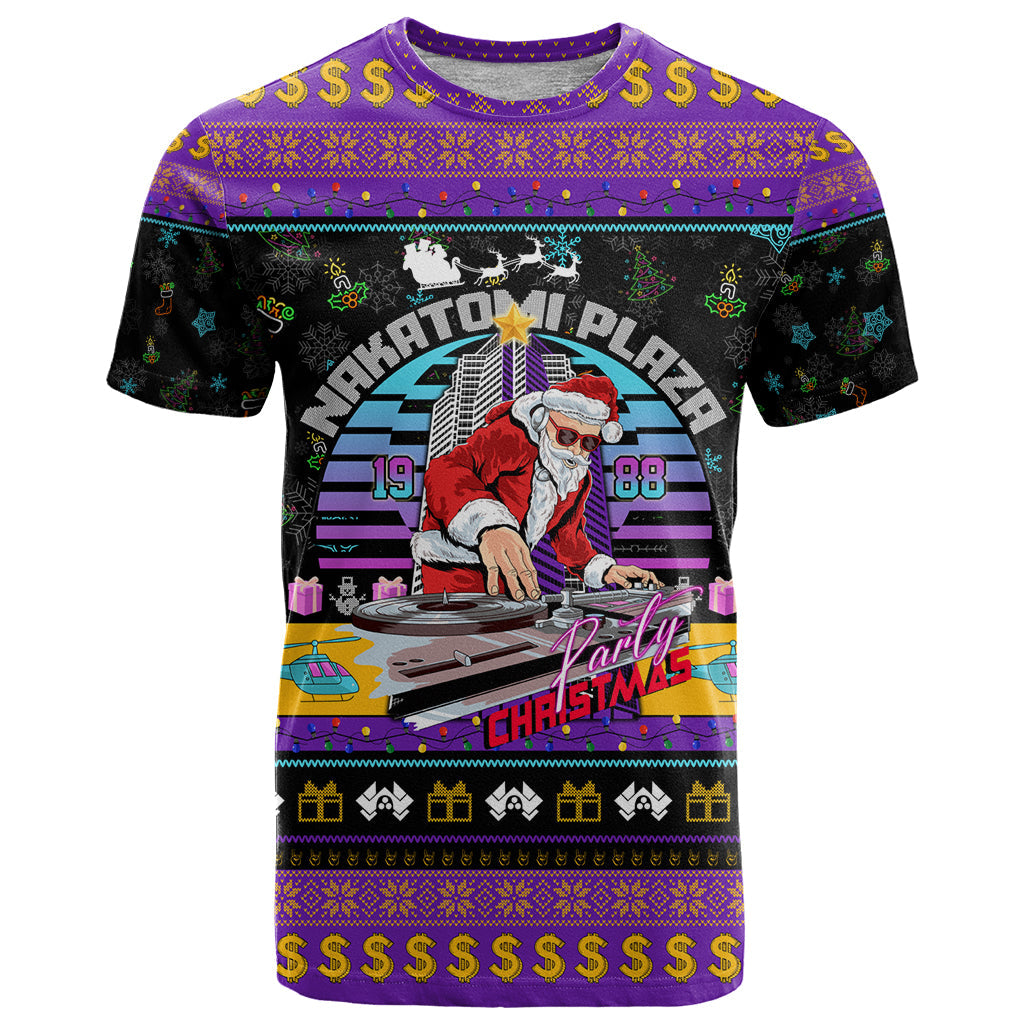 Nakatomi Plaza Christmas Party 1988 T-Shirt DJ Santa Claus Graphic Tee