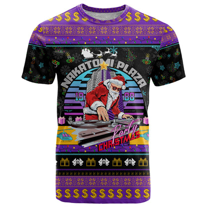 Nakatomi Plaza Christmas Party 1988 T-Shirt DJ Santa Claus Graphic Tee