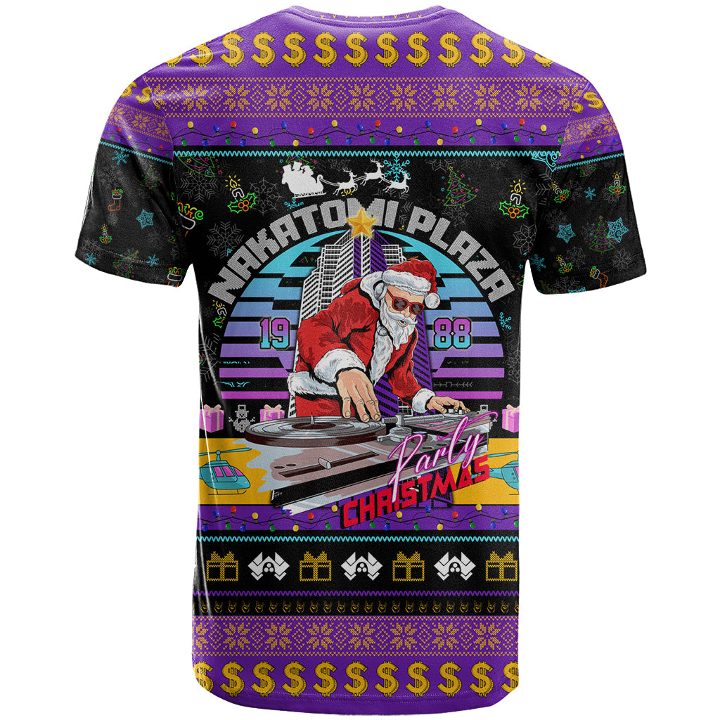 Nakatomi Plaza Christmas Party 1988 T-Shirt DJ Santa Claus Graphic Tee