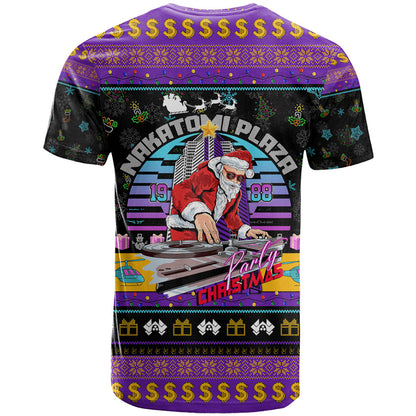 Nakatomi Plaza Christmas Party 1988 T-Shirt DJ Santa Claus Graphic Tee