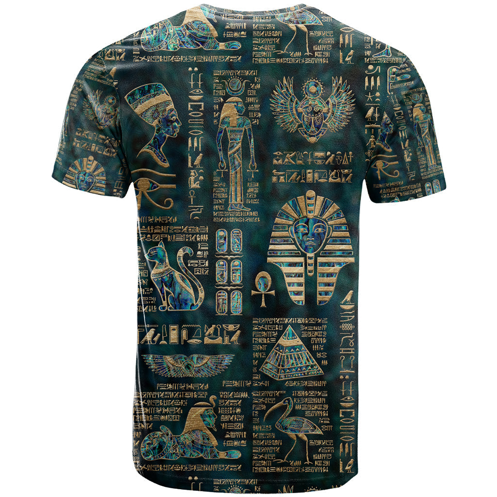 Egyptian Hieroglyphs And Deities T-Shirt Graphic Tee