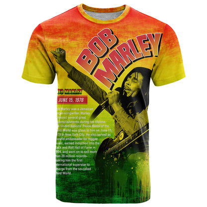 The Real Legend Bob T-Shirt African Jamaica Reggae Graphic Tee