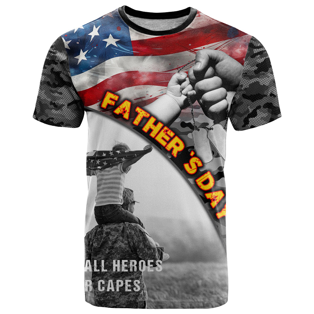 Father's Day Veteran T-Shirt American Flag Graphic Tee
