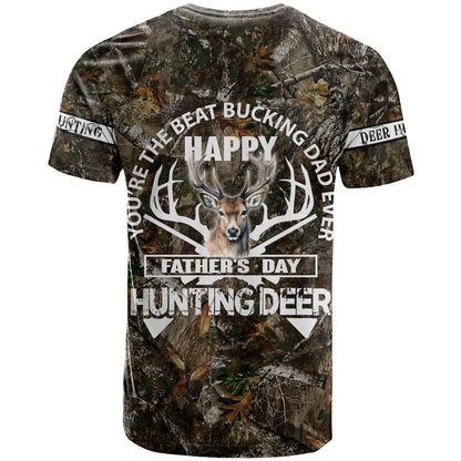Happy Father's Day Deer Hunting T-Shirt Dad I Love You Graphic Tee