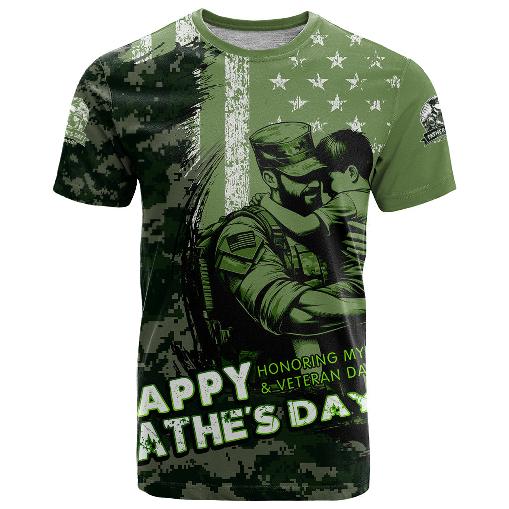 Veteran Father's Day My Hero T-Shirt Veteran Dad Graphic Tee