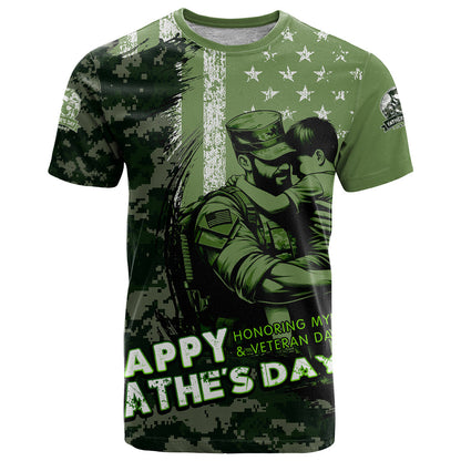 Veteran Father's Day My Hero T-Shirt Veteran Dad Graphic Tee