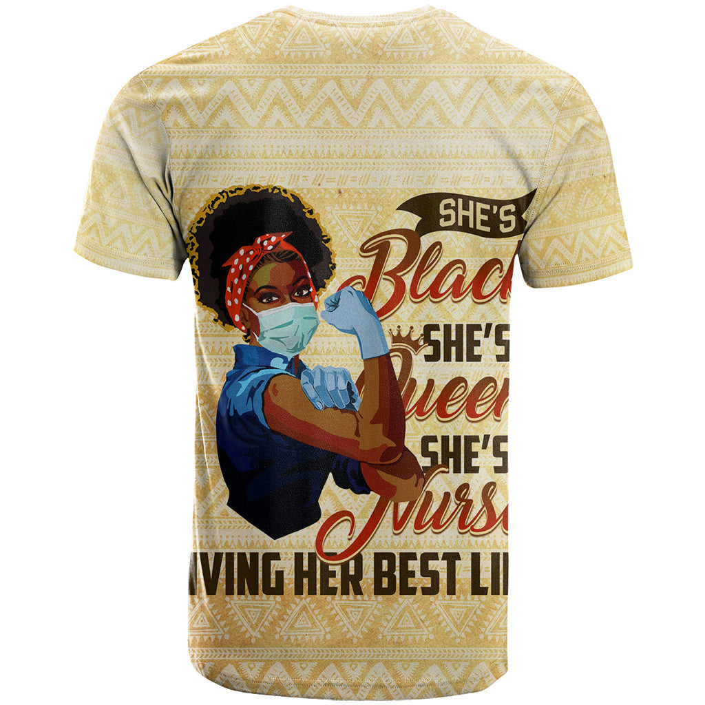 Afro Nurses T-Shirt Black Queen African Graphic Tee