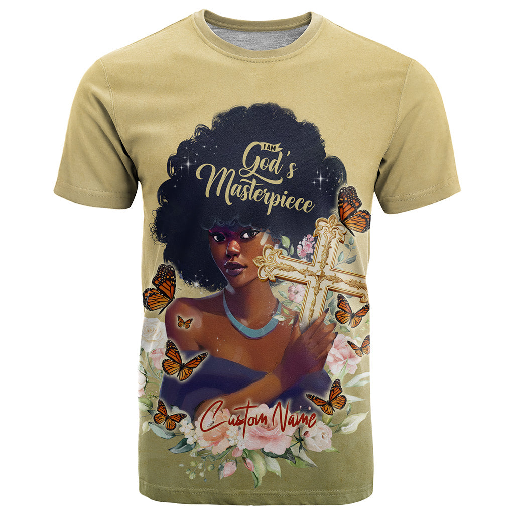 Personalized I Am God's Masterpiece T-Shirt African Women Graphic Tee