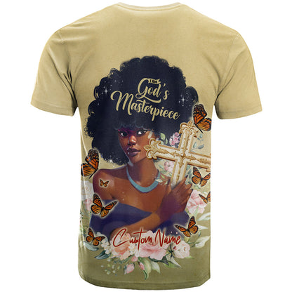Personalized I Am God's Masterpiece T-Shirt African Women Graphic Tee