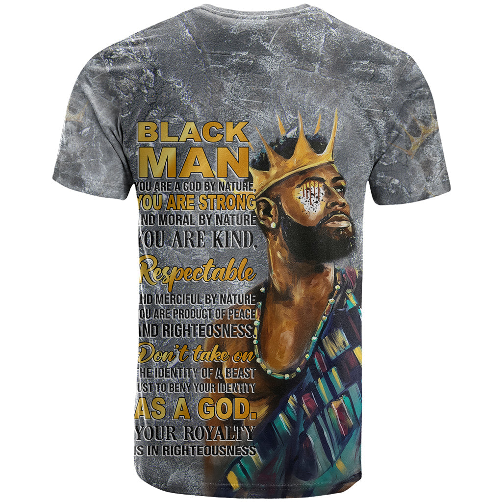 Black Man Africa T-Shirt Naturally King Graphic Tee