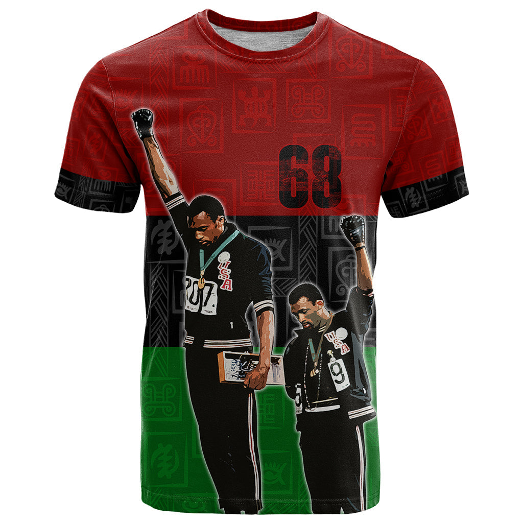 Mexico City 1968 African American T-Shirt Black Power Salute Graphic Tee