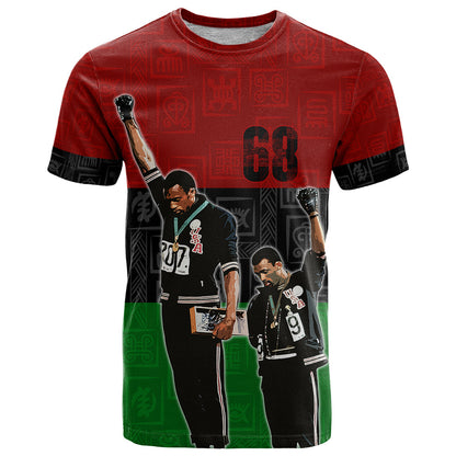 Mexico City 1968 African American T-Shirt Black Power Salute Graphic Tee