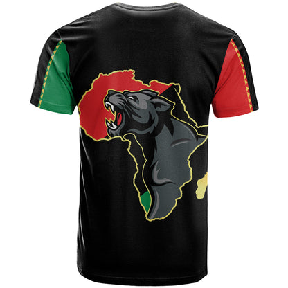Powerful Panther Africa T-Shirt Map Africa Graphic Tee