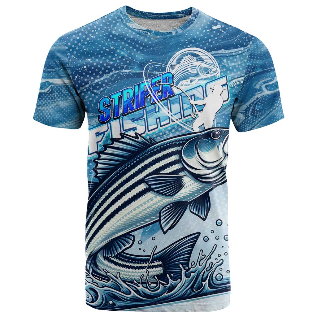 Striper Fishing T-Shirt Striped Bass Angler Graphic Tee