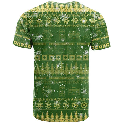 Merry Christmas Switzerland T-Shirt Xmas Travel Map Graphic Tee