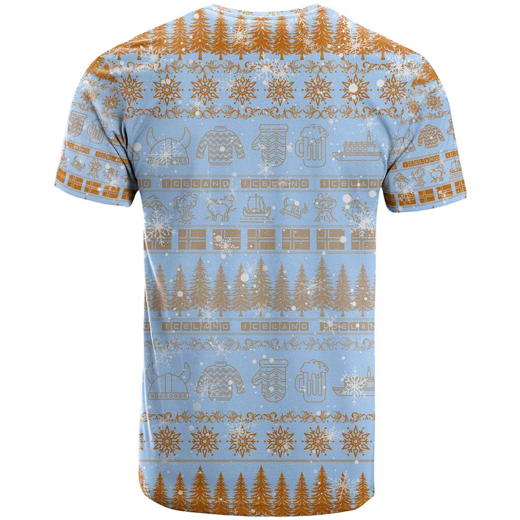 Merry Christmas Iceland T-Shirt Xmas Travel Map Graphic Tee