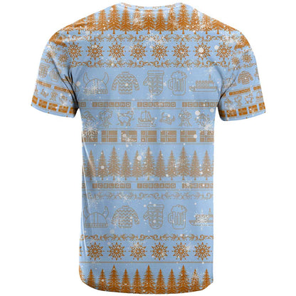 Merry Christmas Iceland T-Shirt Xmas Travel Map Graphic Tee