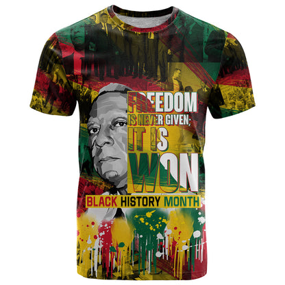 Freedom Is Never Given It Is Won T-Shirt Asa Philip Randolph Graphic Tee