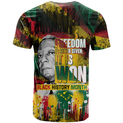 Freedom Is Never Given It Is Won T-Shirt Asa Philip Randolph Graphic Tee