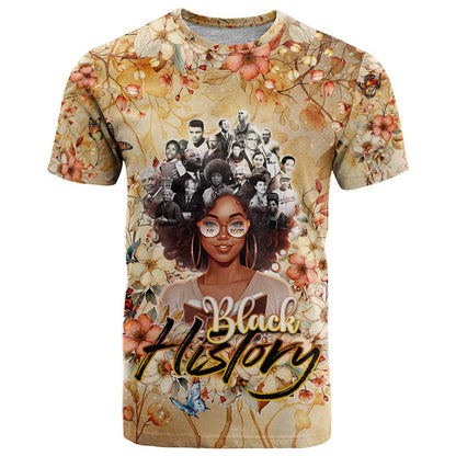 Black History My Roots T-Shirt Civil Rights Leaders African Women Graphic Tee