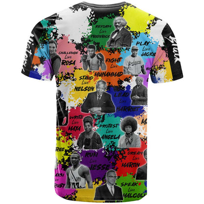 Black History Month T-Shirt African American Paint Splashes Graphic Tee