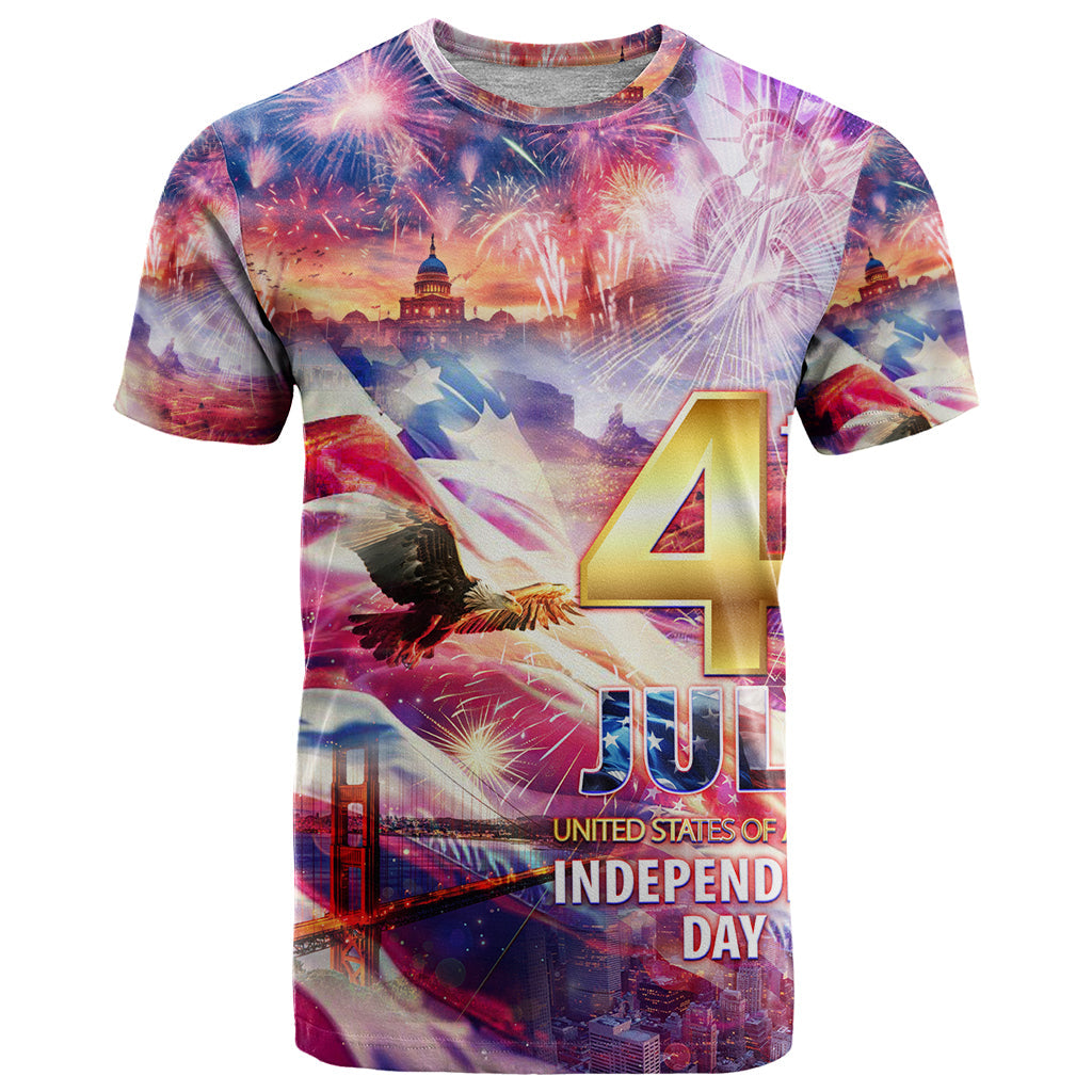 Custom 4th Of July Independence Day American T-Shirt Graphic Tee