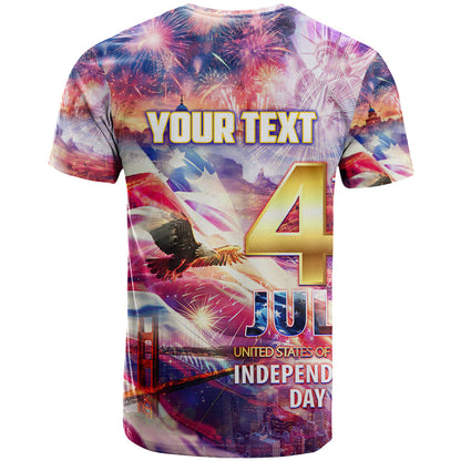 Custom 4th Of July Independence Day American T-Shirt Graphic Tee