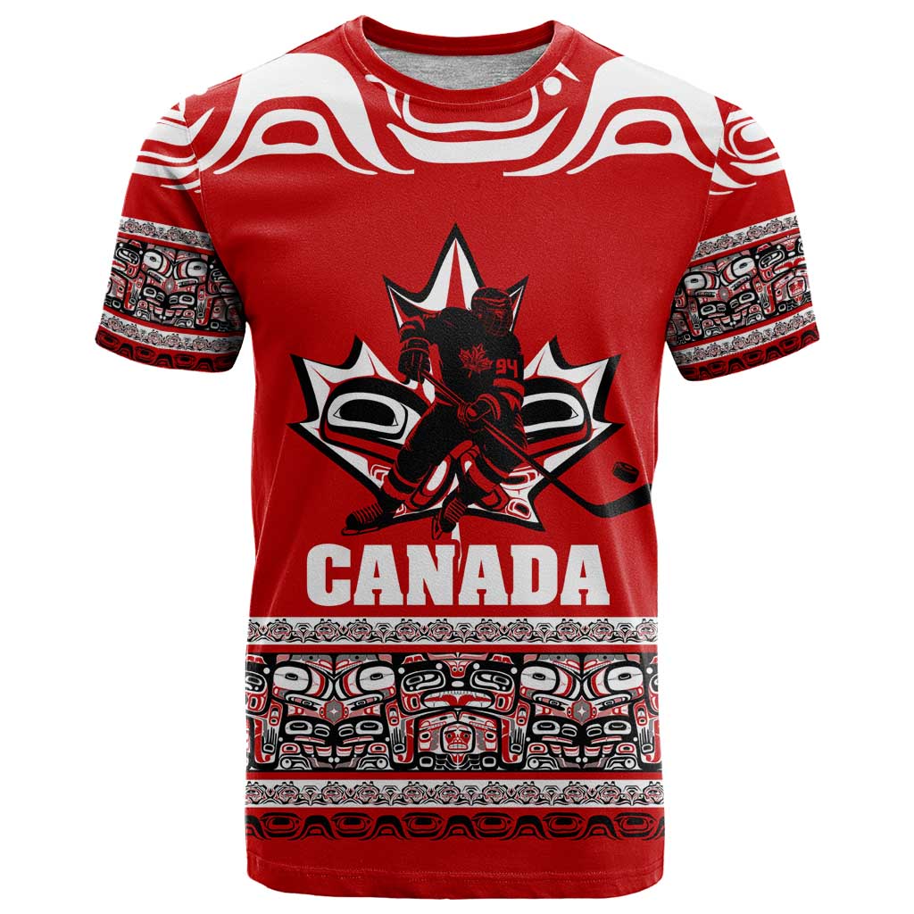 Haida Hockey Canada T-Shirt Maple Leaf Graphic Tee