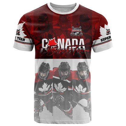 Canada Super Team T-Shirt Dynamic Ice Hockey Legacy Graphic Tee