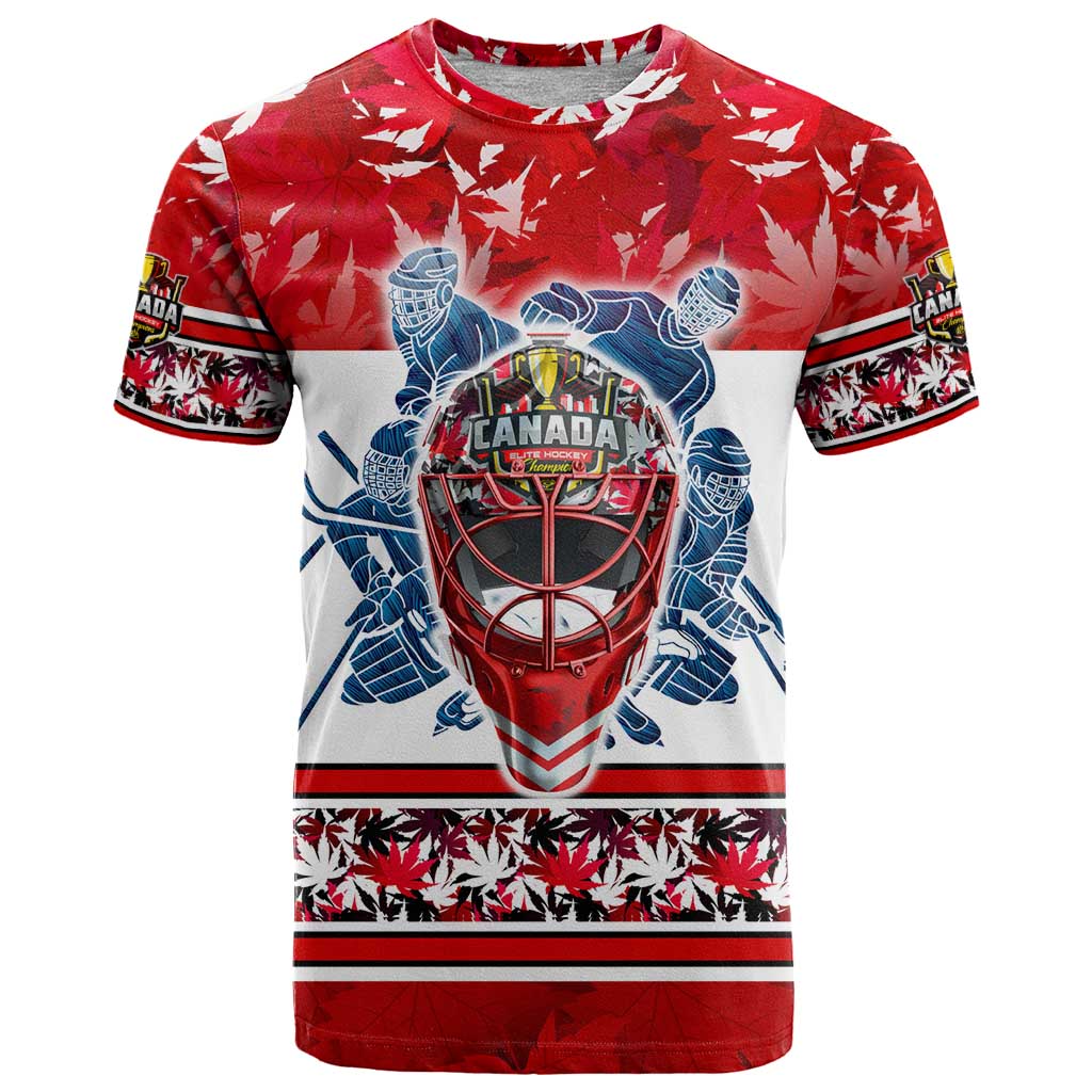 Personalized Canada Elite Hockey T-Shirt Champions Spirit Graphic Tee