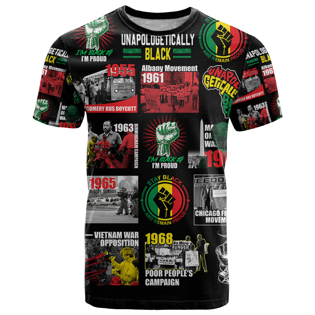 Civil Rights Movement T-Shirt Poster Art Black Pride Graphic Tee