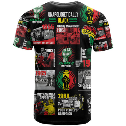 Civil Rights Movement T-Shirt Poster Art Black Pride Graphic Tee