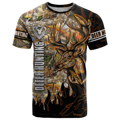 Deer Hunting T-Shirt Autumn Forest Graphic Tee
