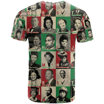 A To Z Of Black Heroes T-Shirt Civil Rights Leaders Graphic Tee
