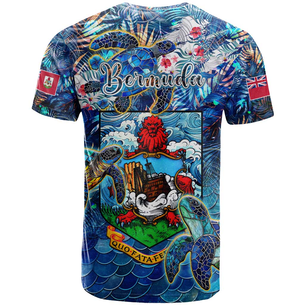 Bermuda T-Shirt Sea Turtle Tropical Pattern Graphic Tee