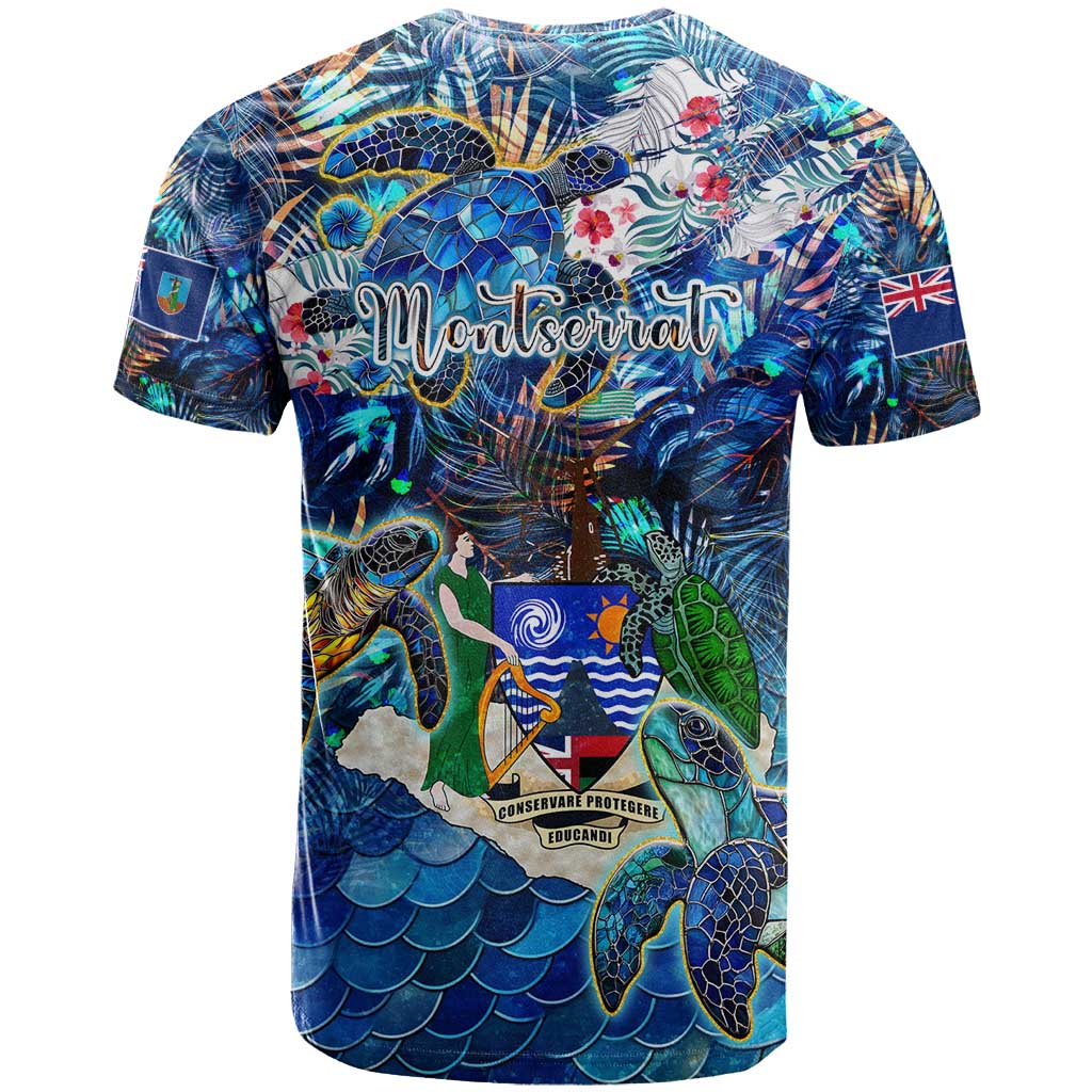 Montserrat T-Shirt Sea Turtle Tropical Pattern Graphic Tee