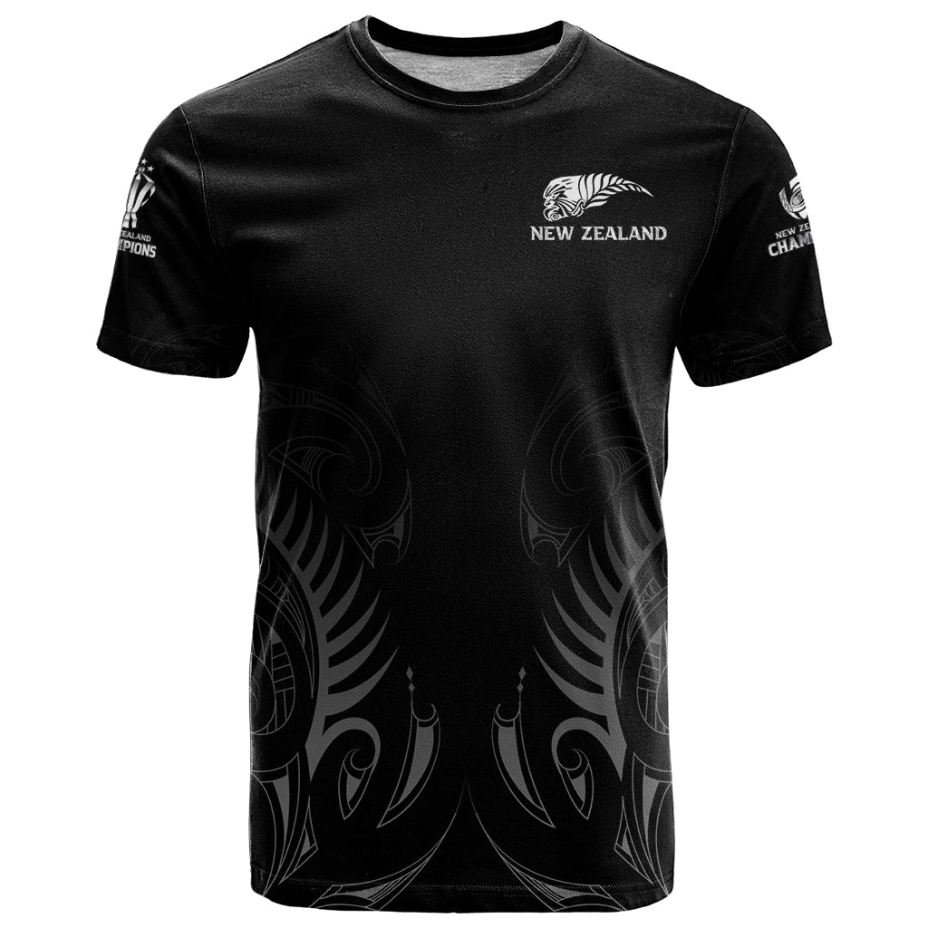 New Zealand T-Shirt Rugby Champions Black Graphic Tee