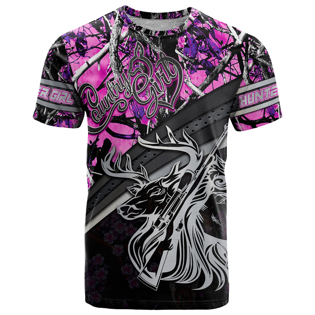 Hunt Like A Girl T-Shirt Forest Purple Graphic Tee