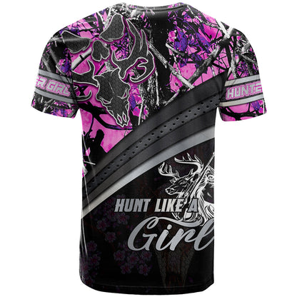Hunt Like A Girl T-Shirt Forest Purple Graphic Tee