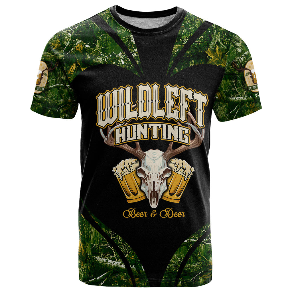 Wildlife Hunting T-Shirt Beer And Deer Graphic Tee
